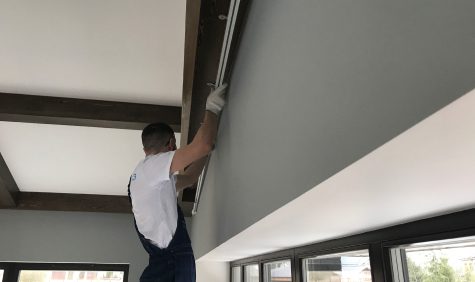 монтаж электрокарниза